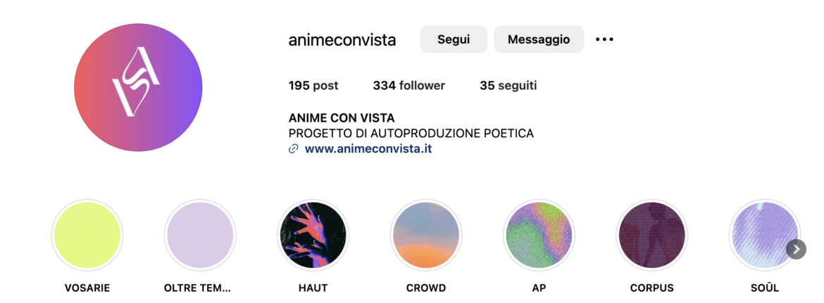 Intervista per il progetto “Anime con vista”